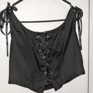 *JUNIORS* Thorn & Fable Girls cropped corset top size XL